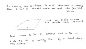 shows page from Rita's sketch book