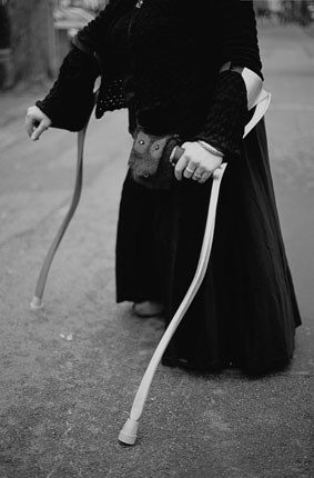 Photo of Tim Register's Couture Crutches being used