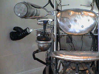 Close up of seat of chair
