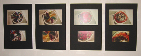 Decorative wheels by Becky Collins, Bridget Golden, Mavis Ridley & Helen Newman
