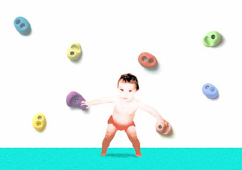 Photo of child in front of the grips