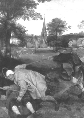 detail from Parable of the Blind Men 1568 by Pieter Bruegel the Elder