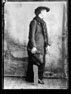 Edwardian photo of prosthetic user with prosthesis removed from the picture