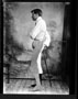 Edwardian photo of prosthetic user with prosthesis removed from the picture