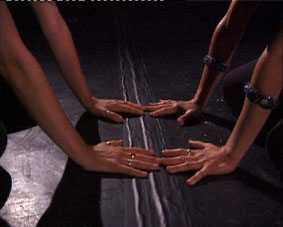 Still from Ju Gosling's installation 'Fight'