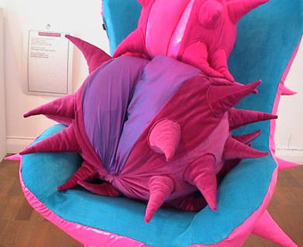 Close up of cushions on chair
