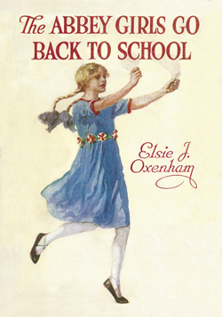 Cover of the Abbey Girls Go Back to School, showing a girl dancing a jig