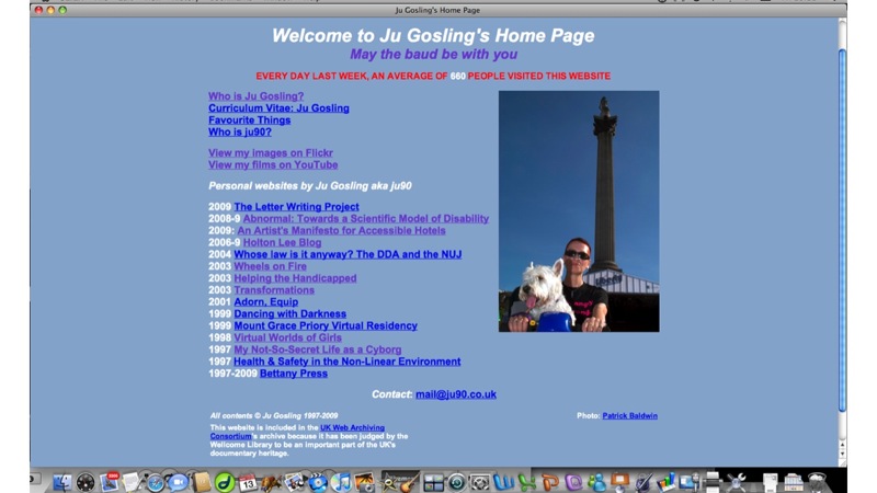 Screengrab of slide showing Home Page