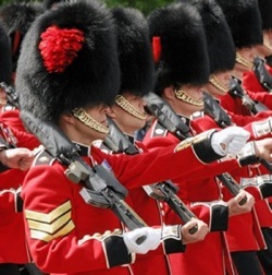 Colour photograph of the Changing of the Guard